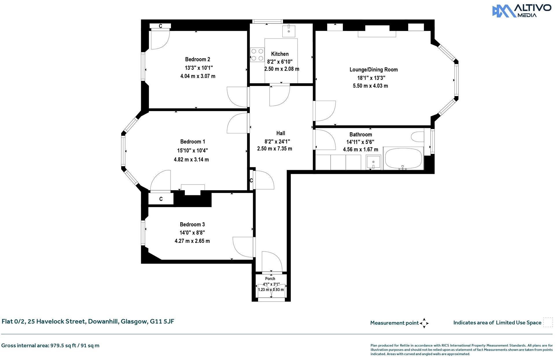Havelock Street, Dowanhill, Glasgow floorplan
