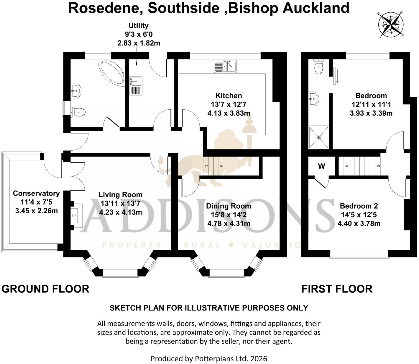 South Side, Butterknowle, County Durham, DL13 floorplan