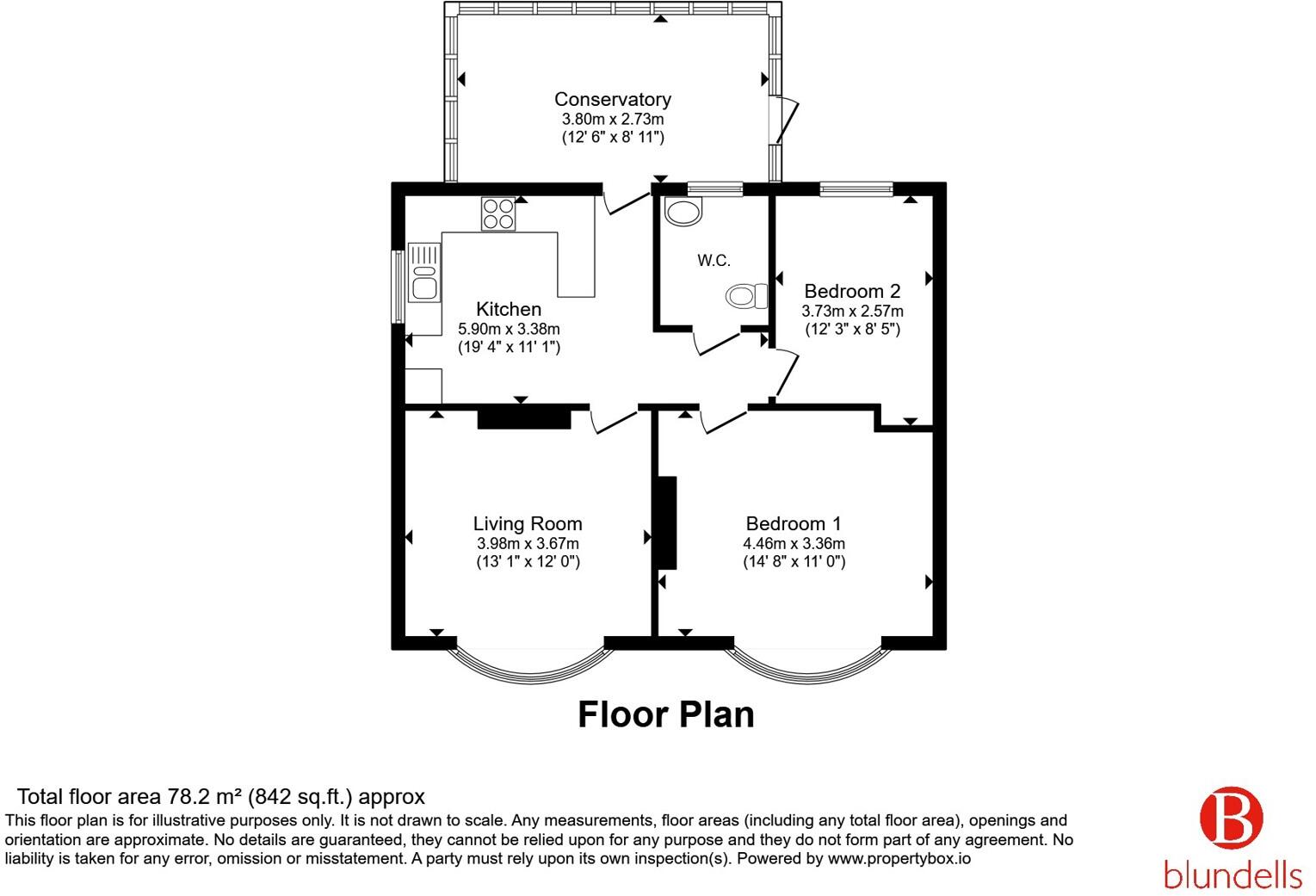 Rother Crescent, Treeton, Rotherham, South Yorkshire, S60 floorplan