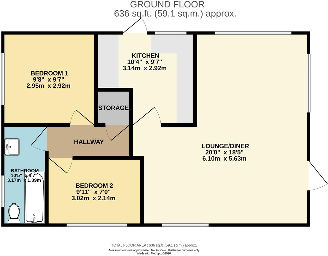 Brookside Park Home, Waterloo Road, Corfe Mullen, BH21 floorplan