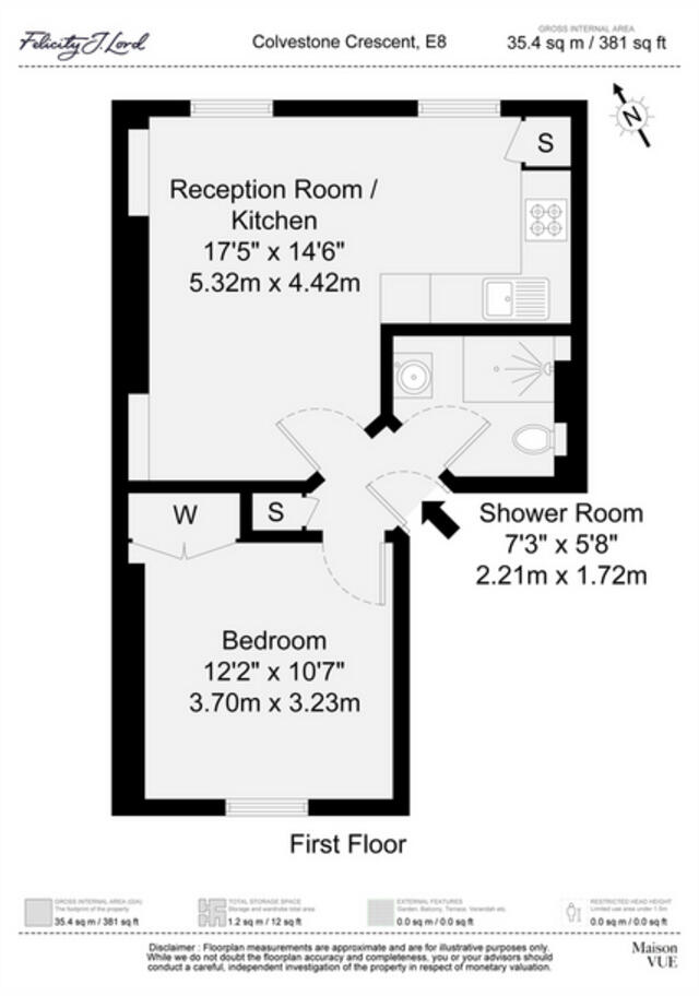 Colvestone Crescent, Hackney E8 floorplan
