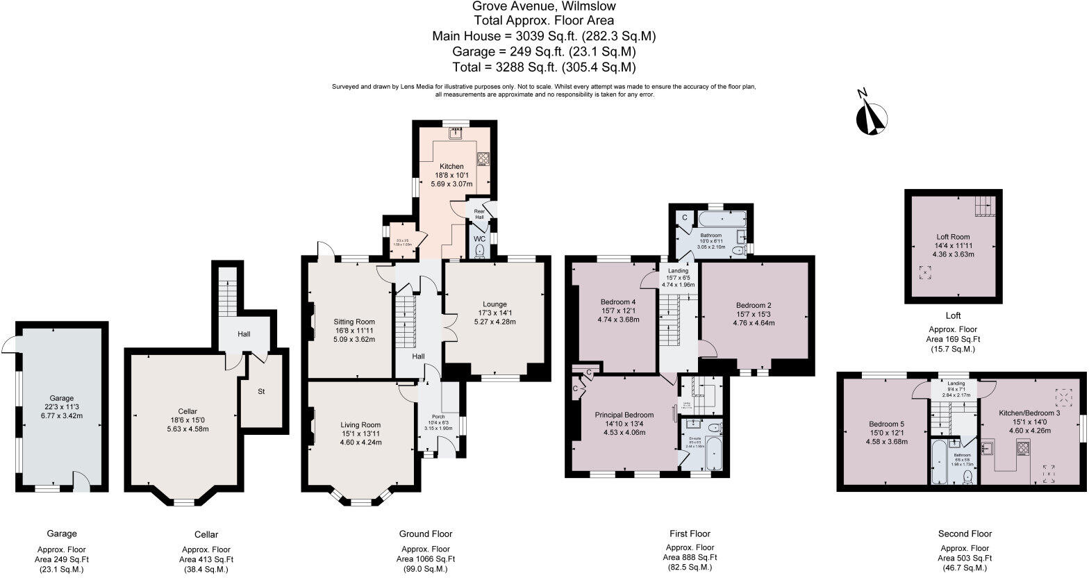 Grove Avenue, Wilmslow, Cheshire, SK9 floorplan
