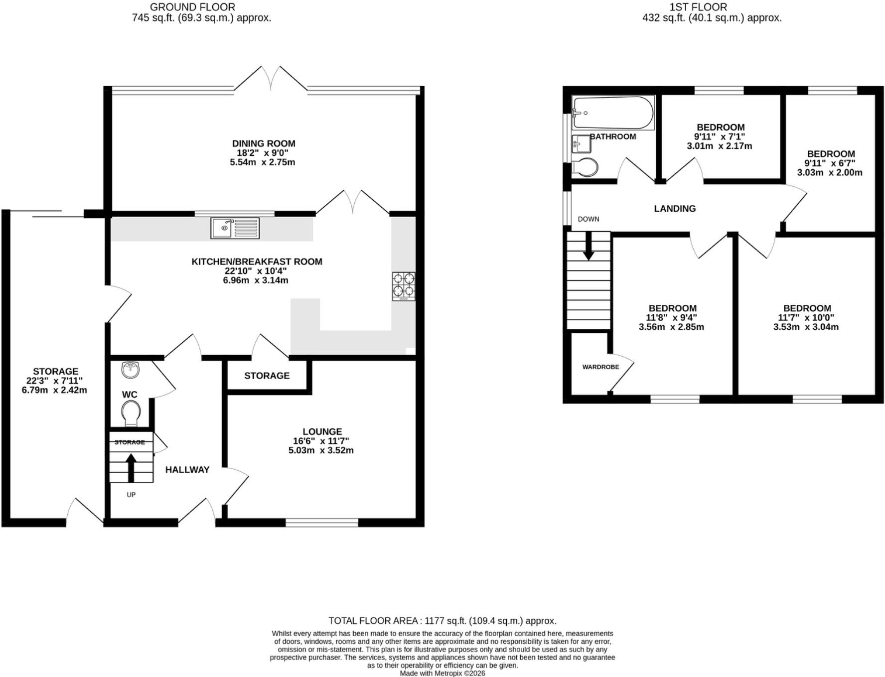 Colestrete Close, Stevenage, Hertfordshire, SG1 floorplan