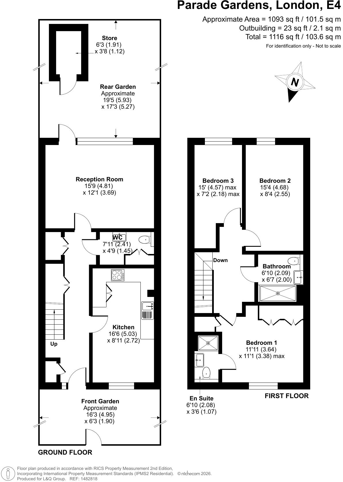 Parade Gardens, Walthamstow, E4 8DF floorplan