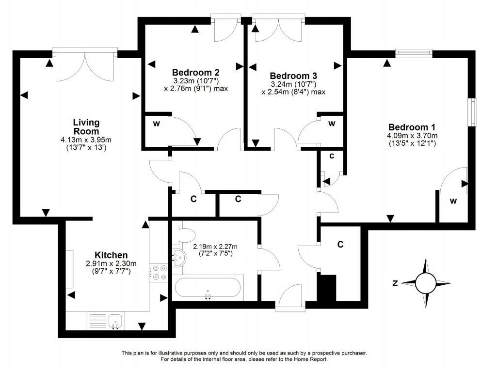 13/9 Birchwood View, Corstorphine, Edinburgh, EH12 8QB floorplan