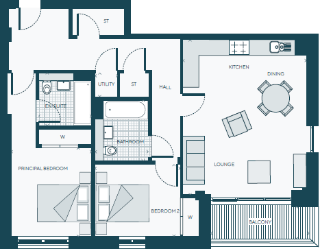 Plot 6 Mansionhouse Road Langside floorplan