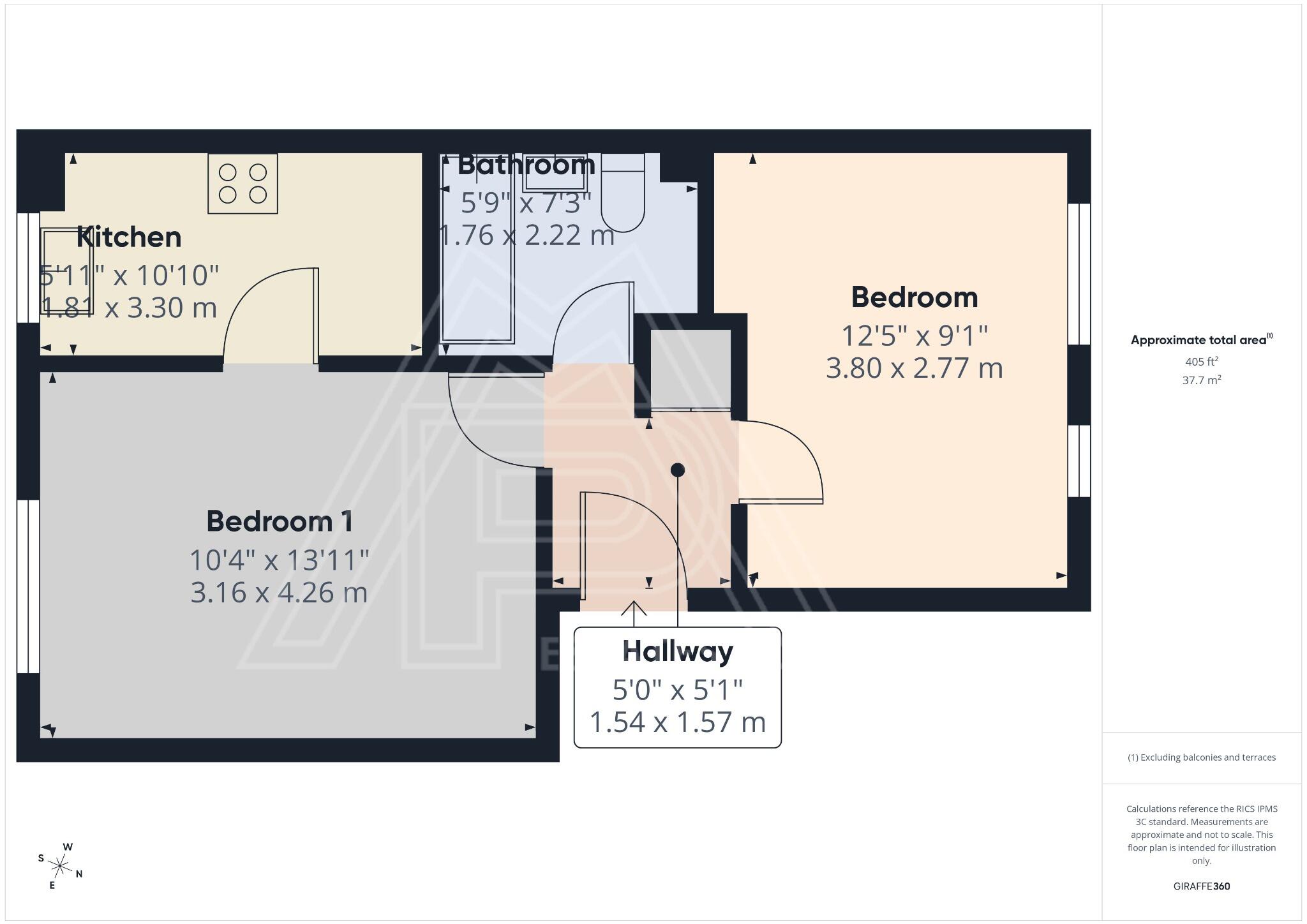 Danbury Crescent, South Ockendon, Essex, RM15 5BX floorplan