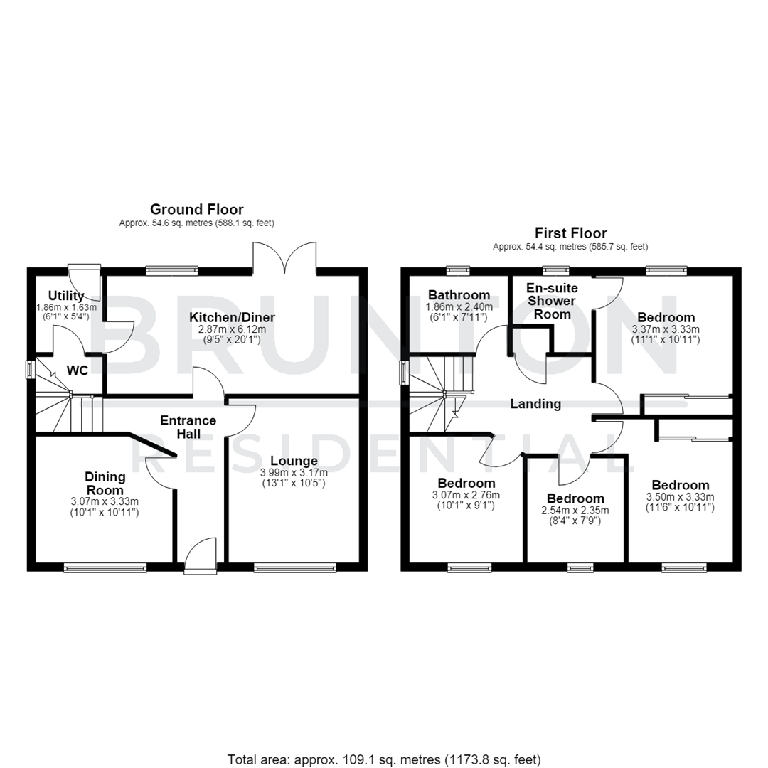 Woking Crescent, The Fairways, Cramlington, NE23 floorplan