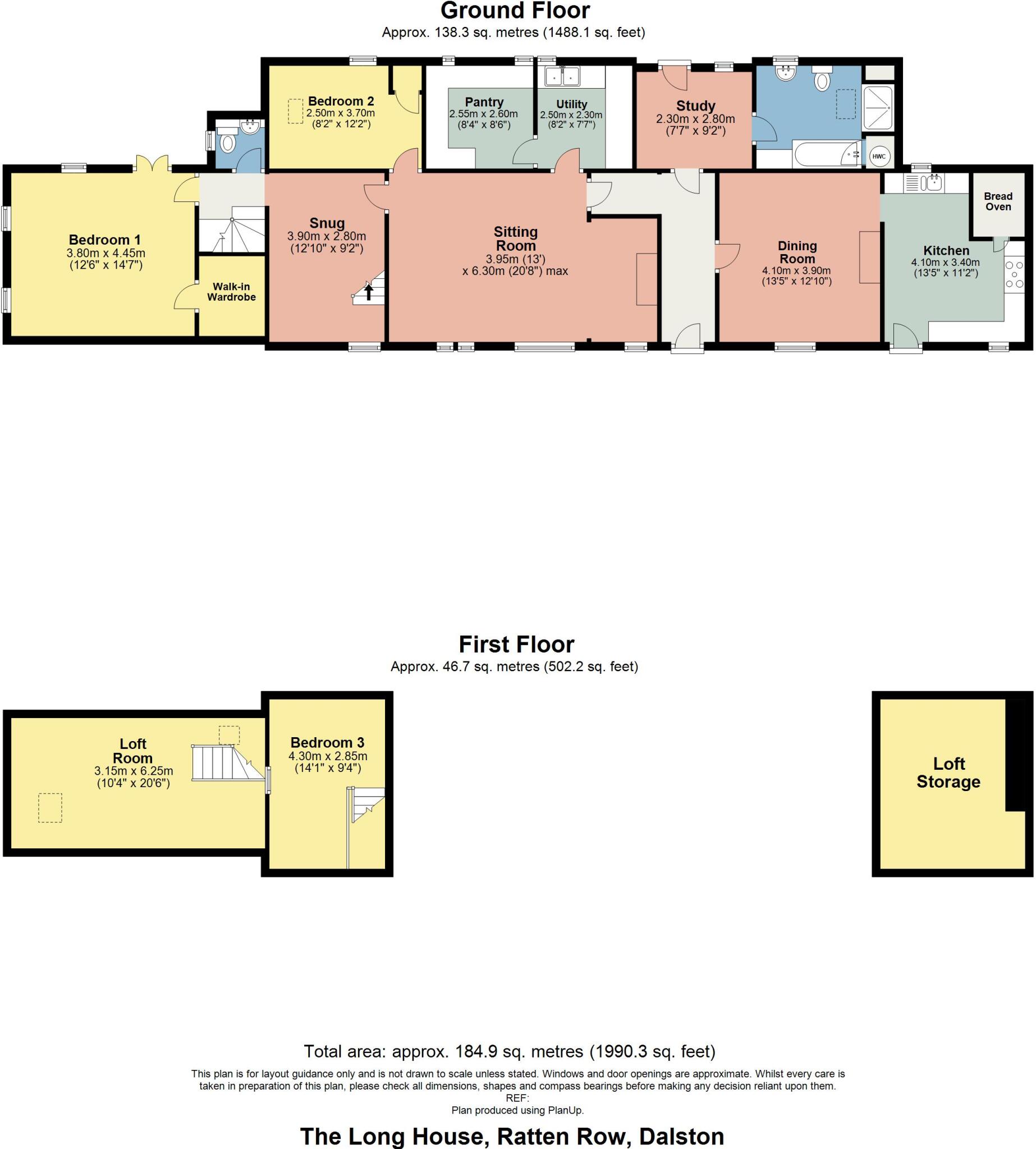 The Long House, Ratten Row, Dalston, Carlisle, Cumbria, CA5 7AY floorplan