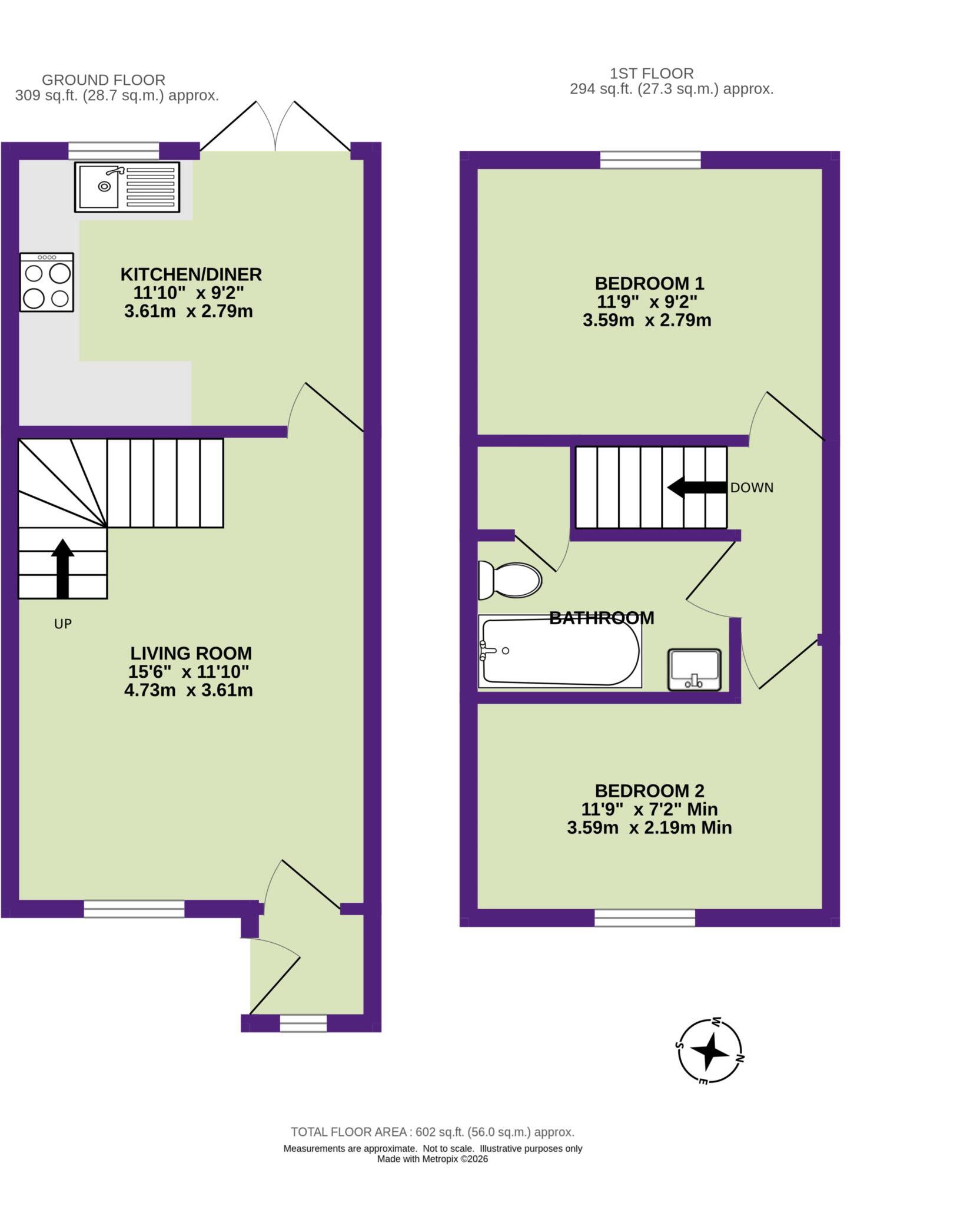 Primrose Way, Seaton, Devon floorplan