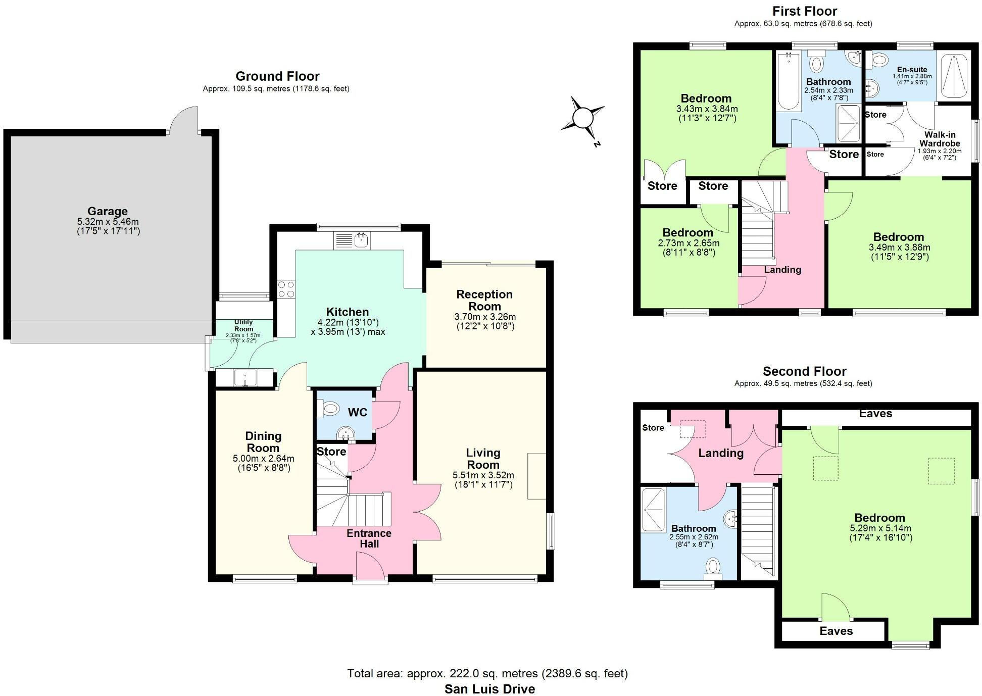 SAN LUIS DRIVE, Chafford Hundred, Grays floorplan