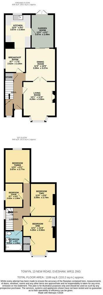 New Road, Evesham floorplan