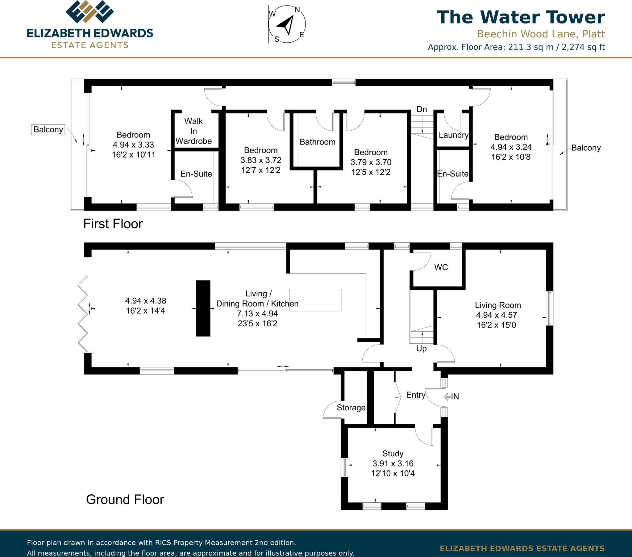 plot  5  Water tower place, Beechin Wood Lane, Platt, Sevenoaks, Kent floorplan