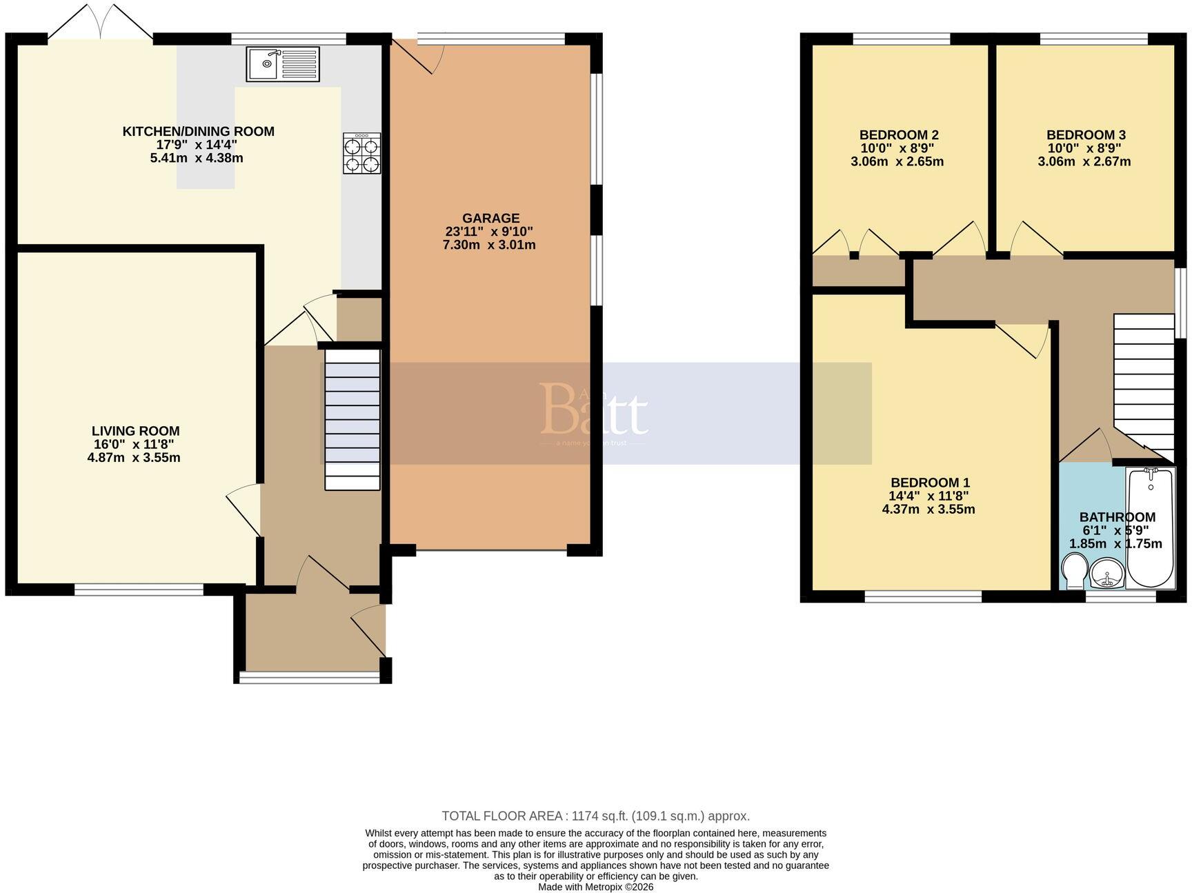 Lyndon Avenue, Shevington, WN6 floorplan