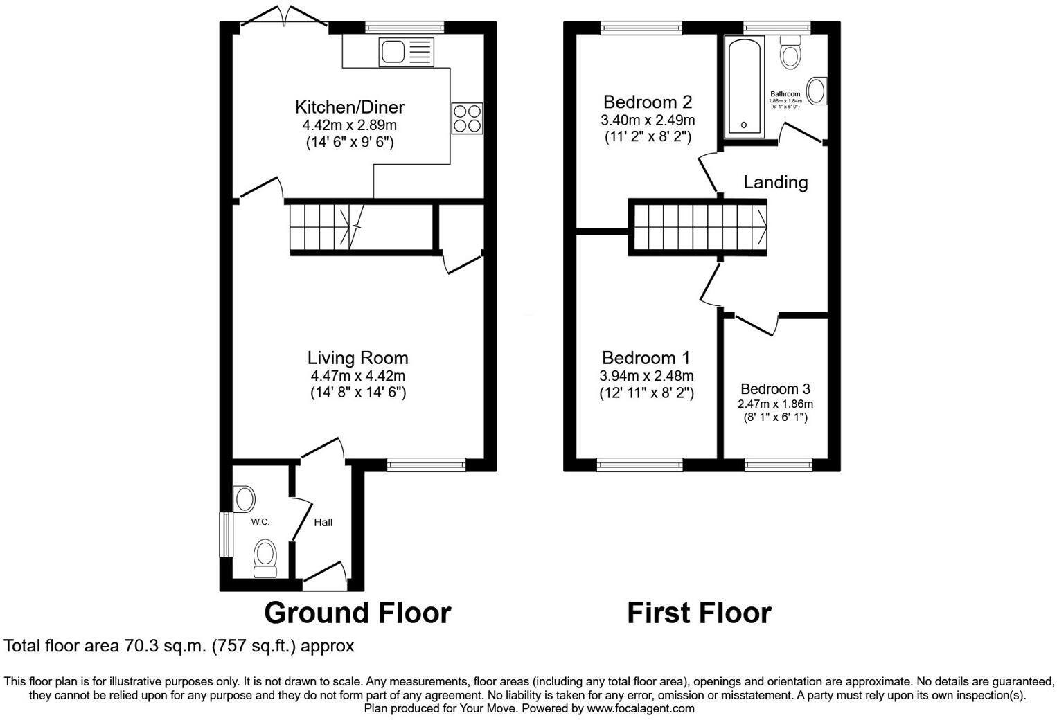 Courtfield Drive, Skelmersdale, Lancashire, WN8 floorplan