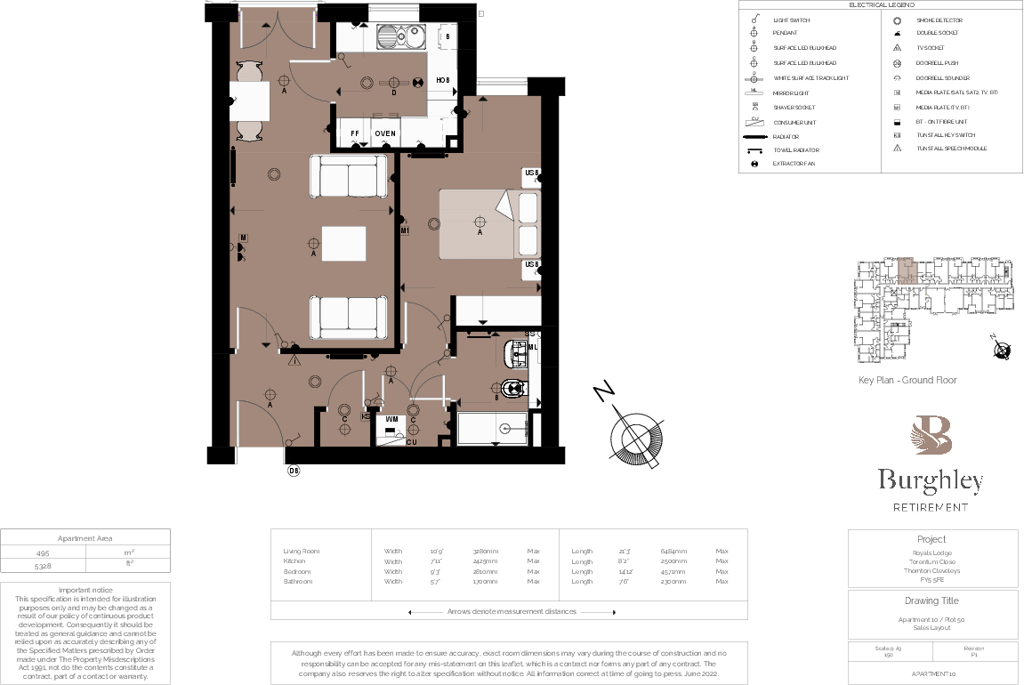 10 Royles Lodge, Torentun Close, Thornton-Cleveleys, Lancashire, FY5 floorplan