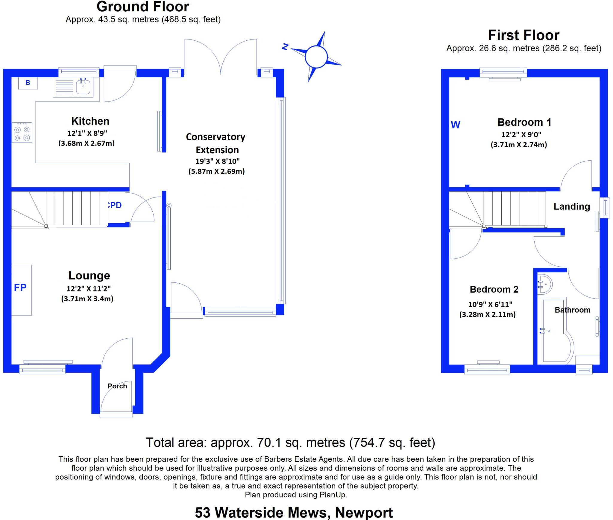 Waterside Mews, Newport floorplan