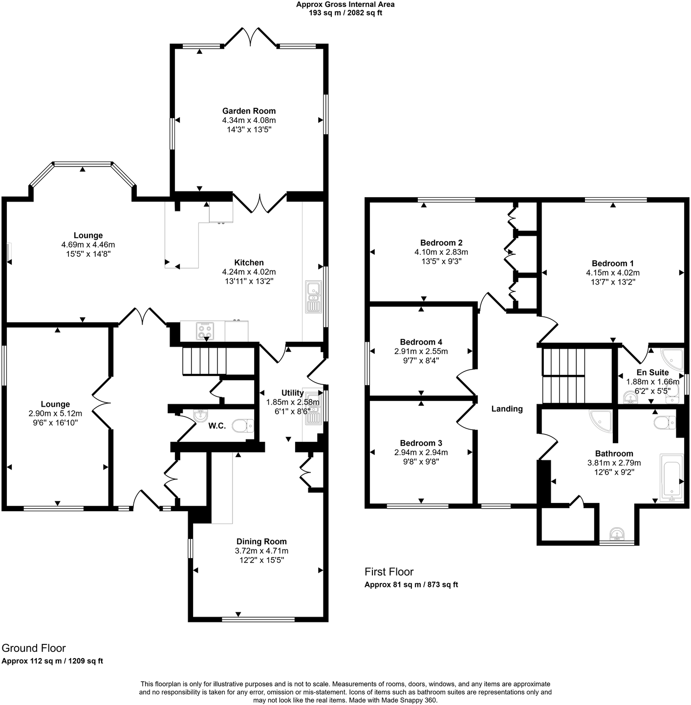 Brook Avenue, Towyn, Conwy, LL22 9ND floorplan