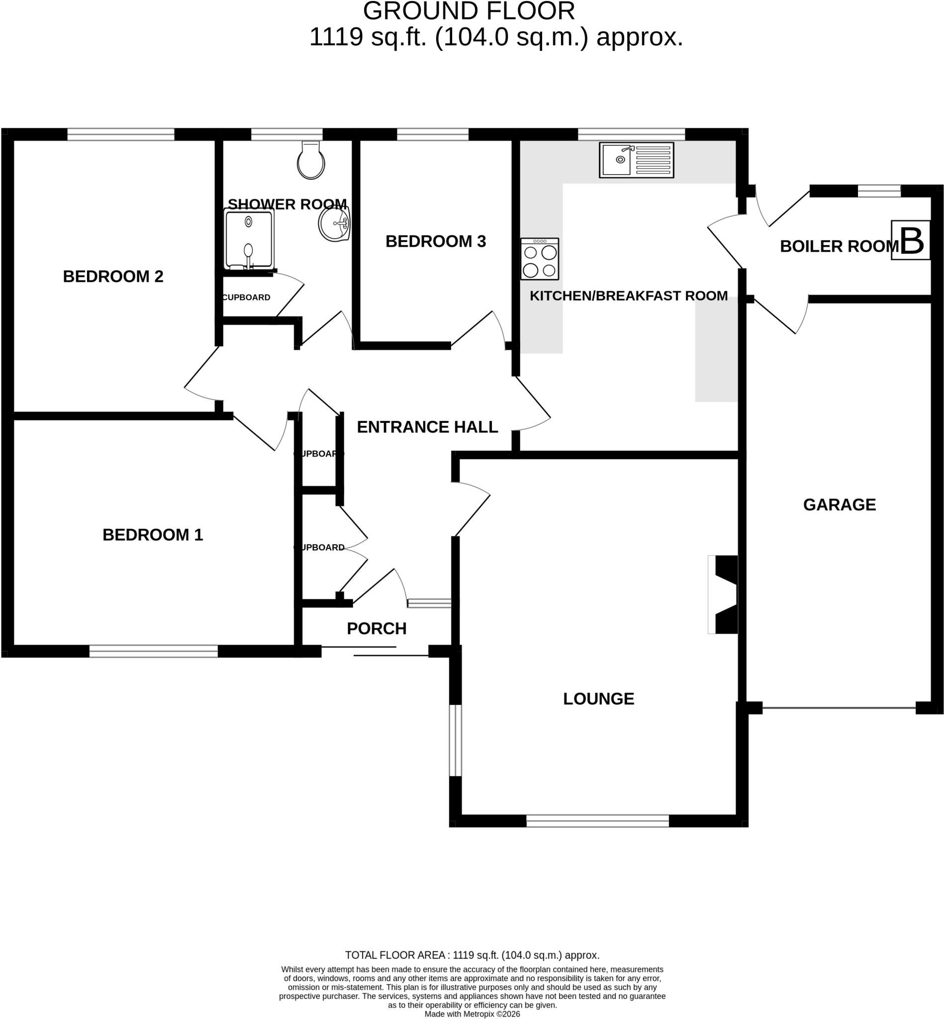 Underway, Combe St Nicholas, Chard, TA20 floorplan