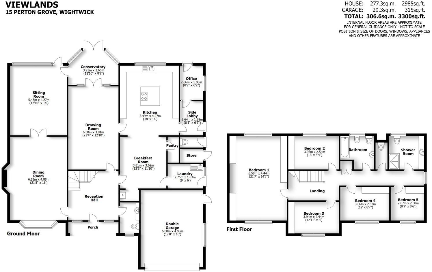 Viewlands, 15 Perton Grove, Wightwick, Wolverhampton, WV6 8DH floorplan