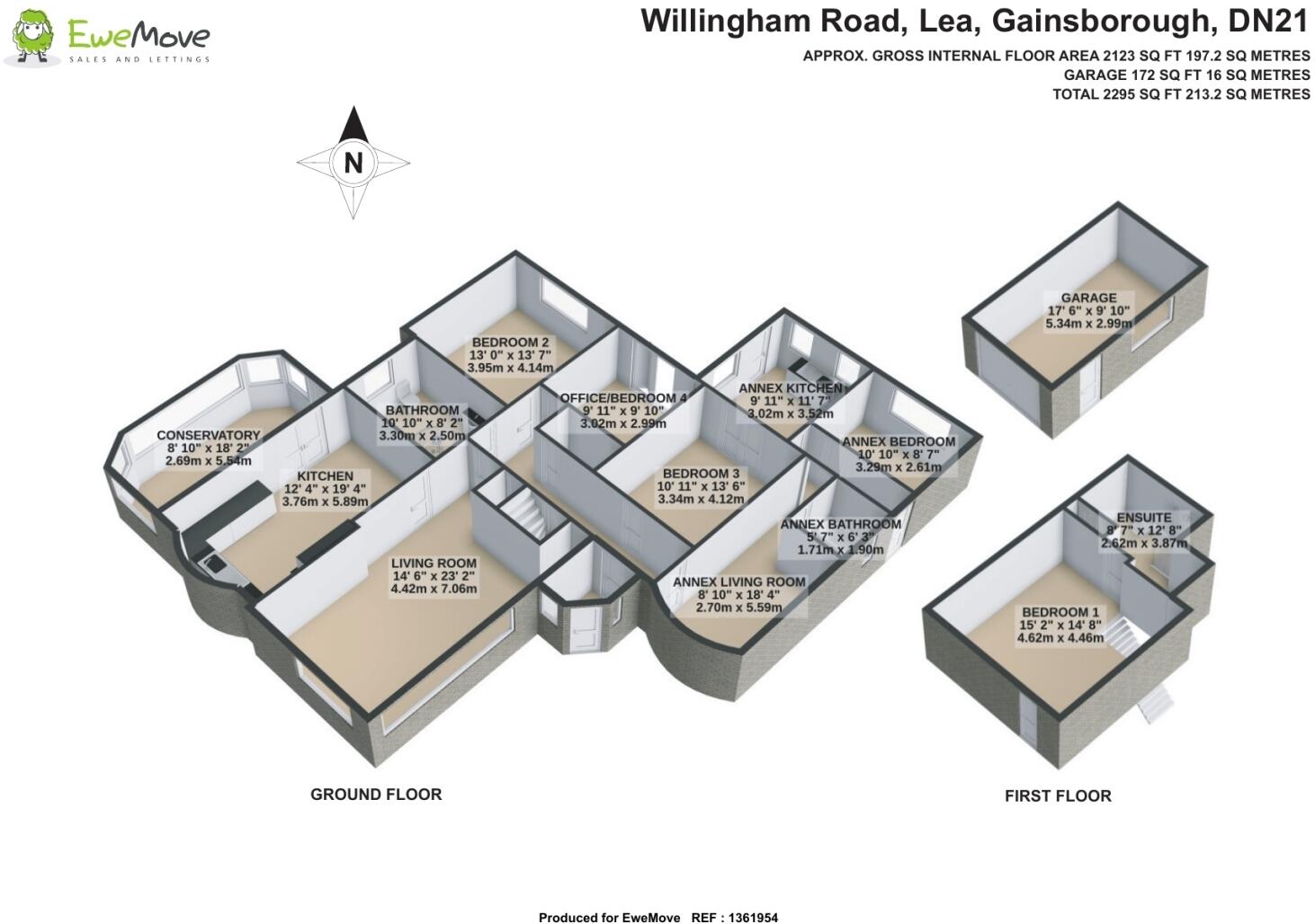 Willingham Road, Lea, Gainsborough, Lincolnshire, DN21 floorplan