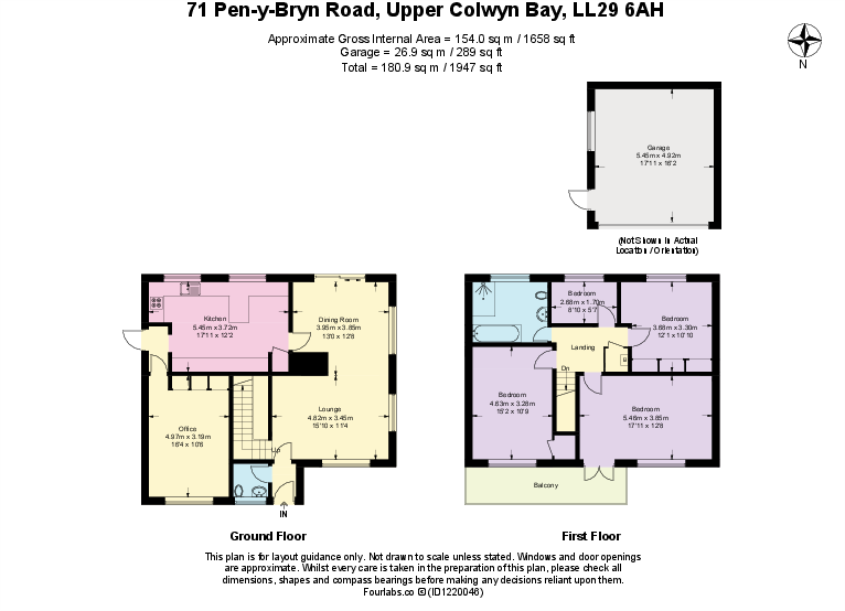 Pen Y Bryn Road, Colwyn Bay floorplan