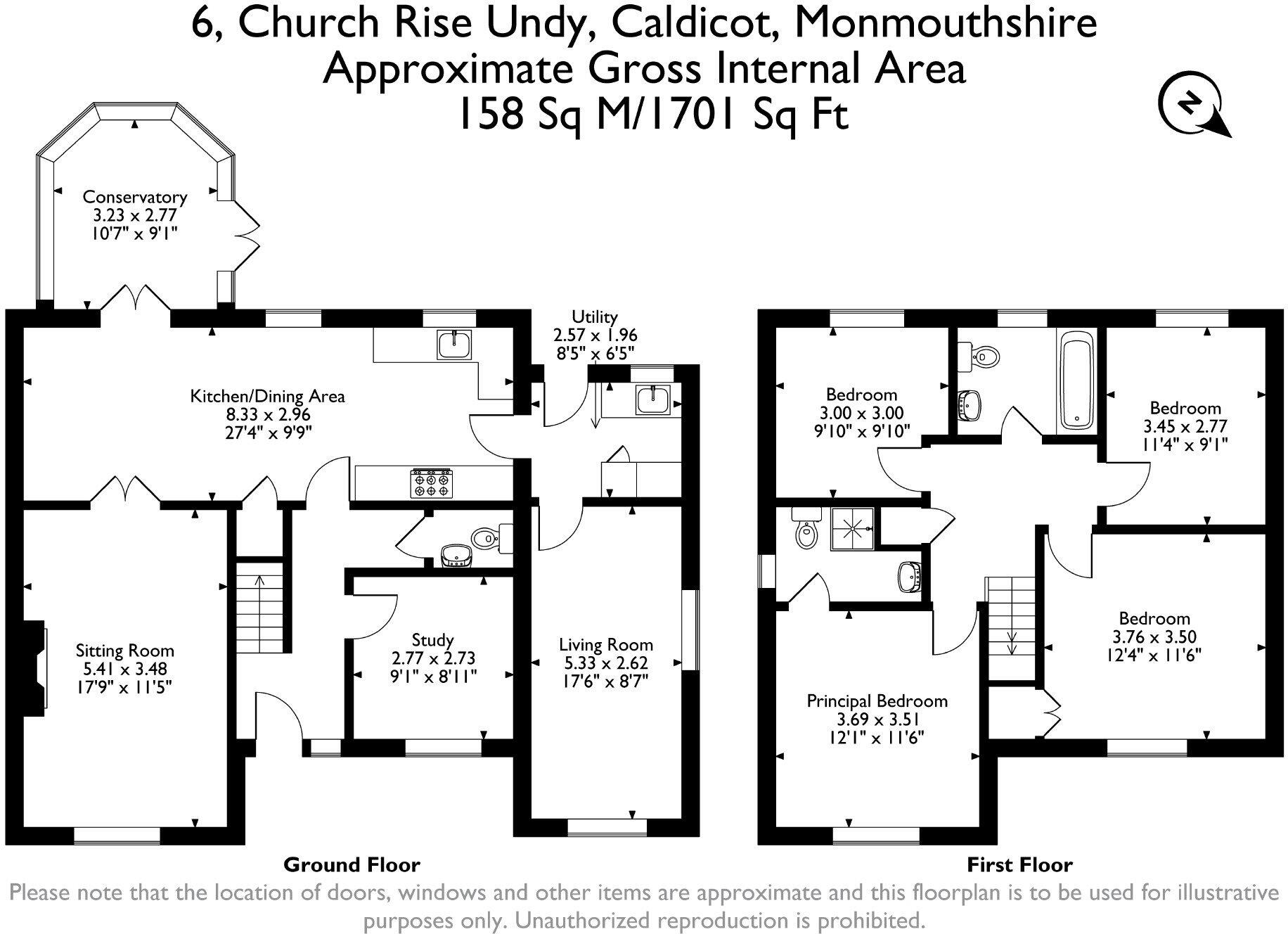 Church Rise, Undy floorplan