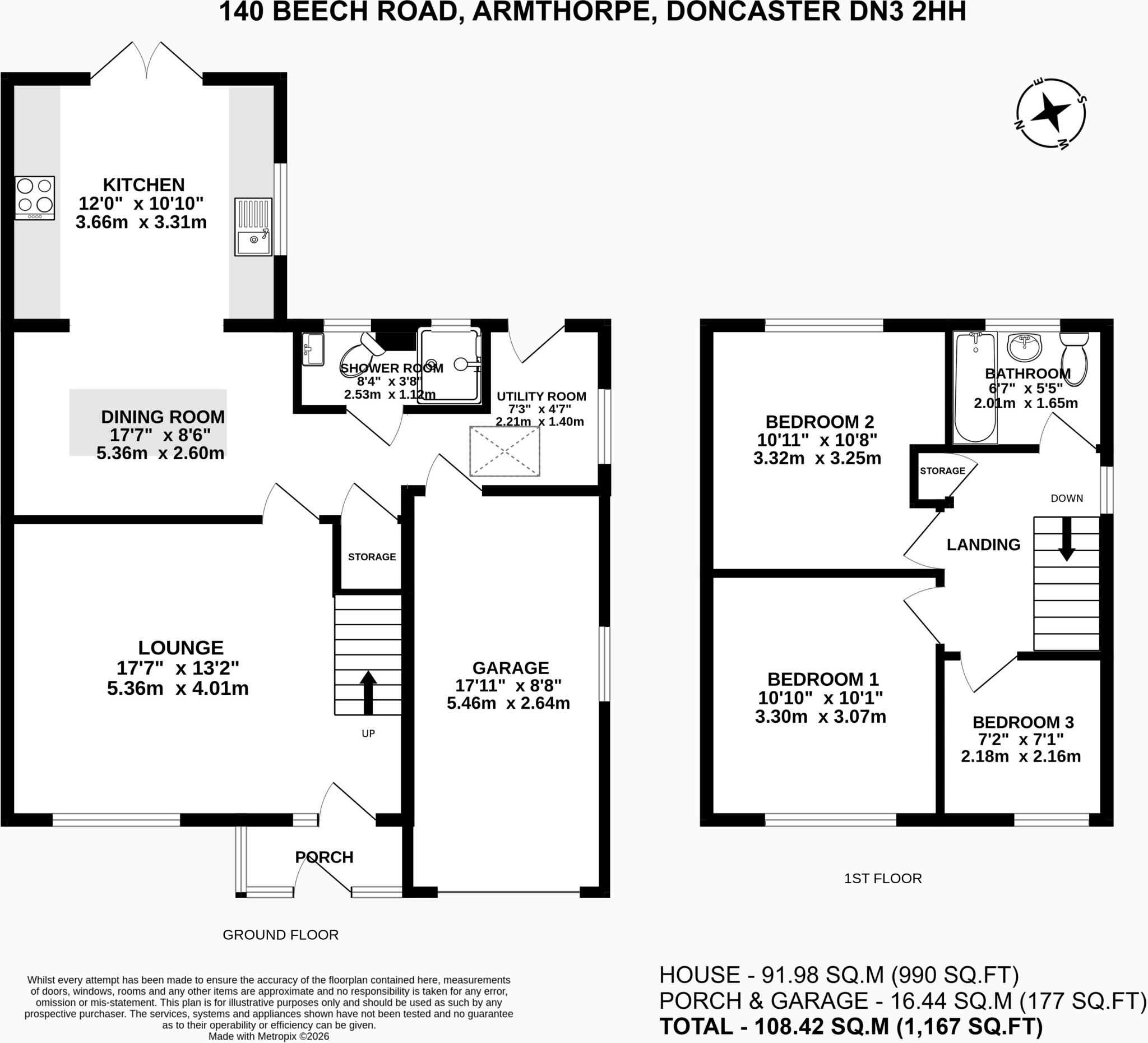 Beech Road, Armthorpe, Doncaster floorplan