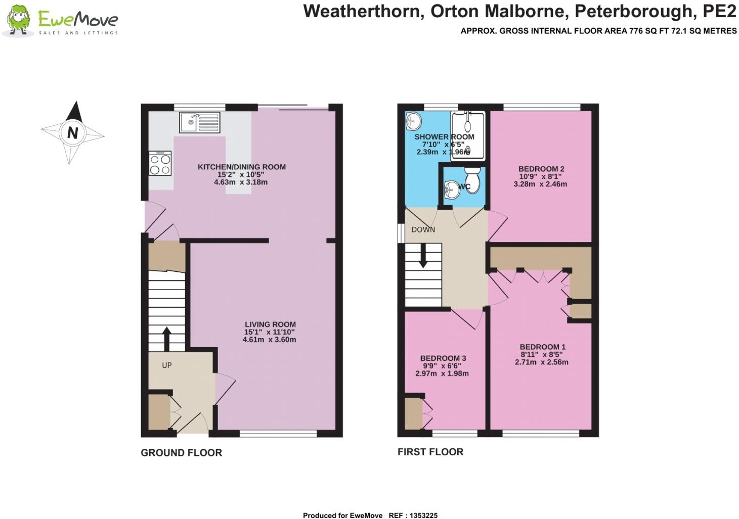 Weatherthorn, Orton Malborne, PE2 5   floorplan