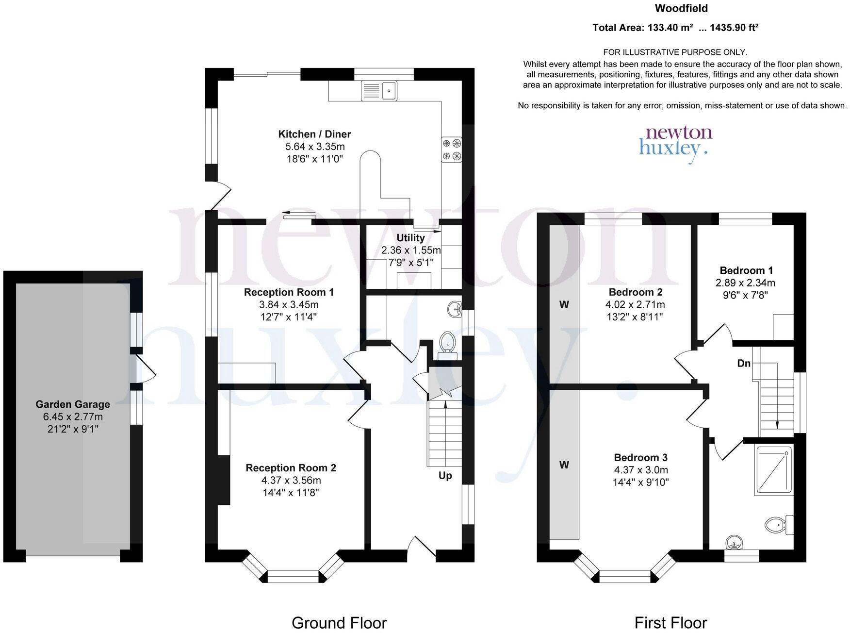 Woodfield Road, Thames Ditton, KT7 floorplan