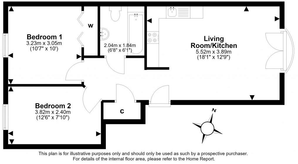 12/5 Colonsay Way, Granton, Edinburgh, EH5 1FB floorplan
