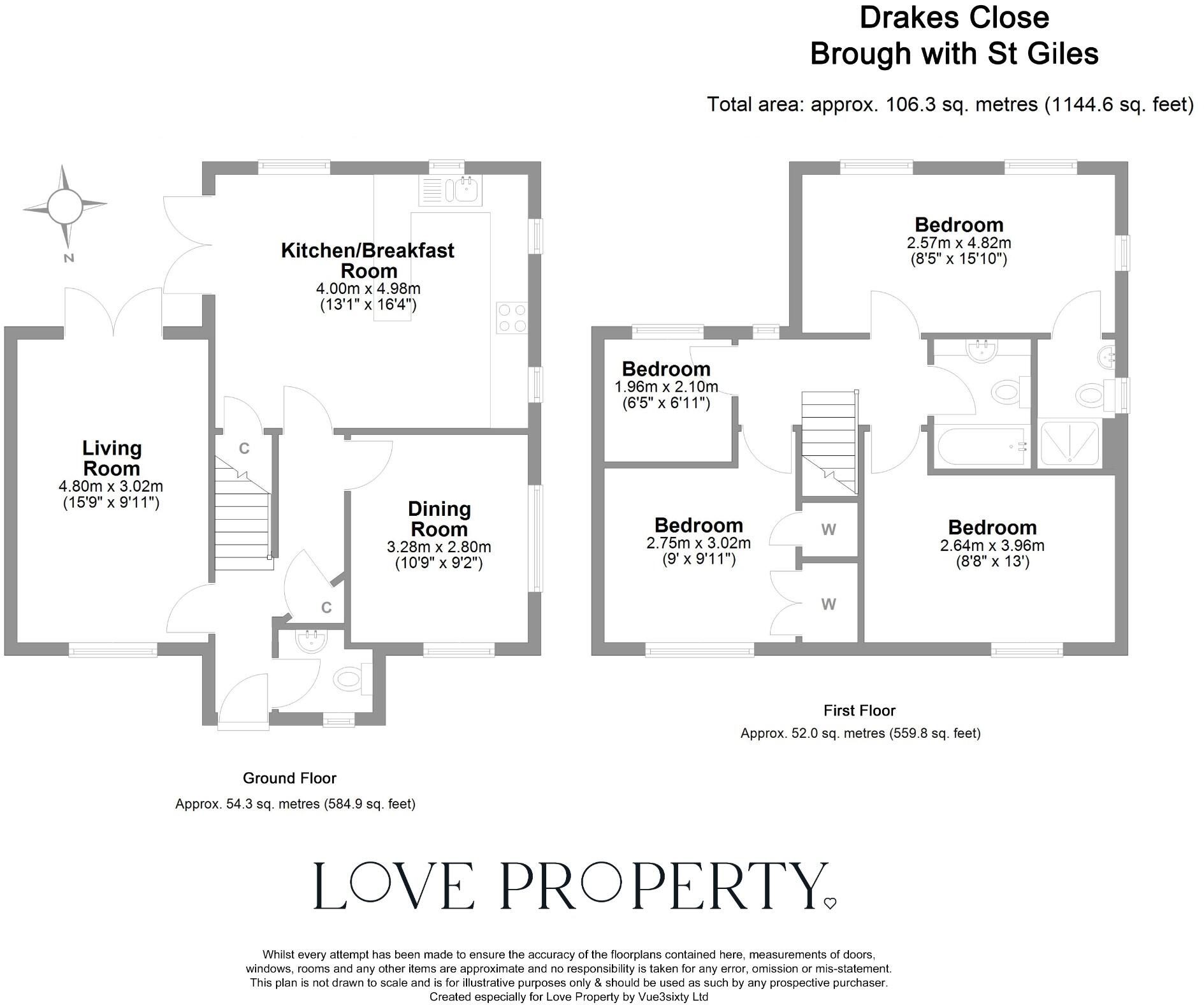 1, Drakes Close, Brough with St. Giles, Catterick Garrison, North Yorkshire, DL9 floorplan