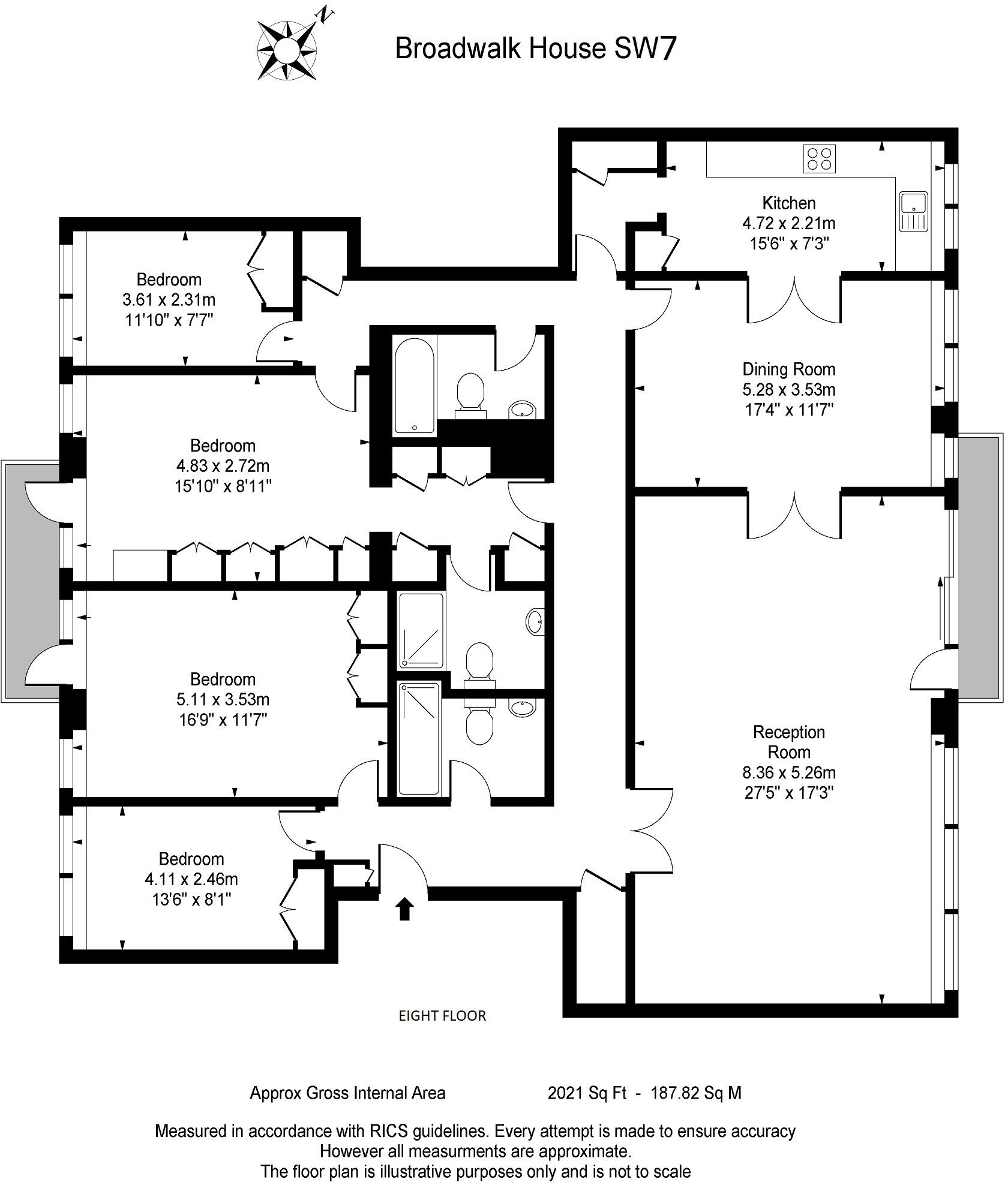 Broadwalk House, 51 Hyde Park Gate, SW7 floorplan
