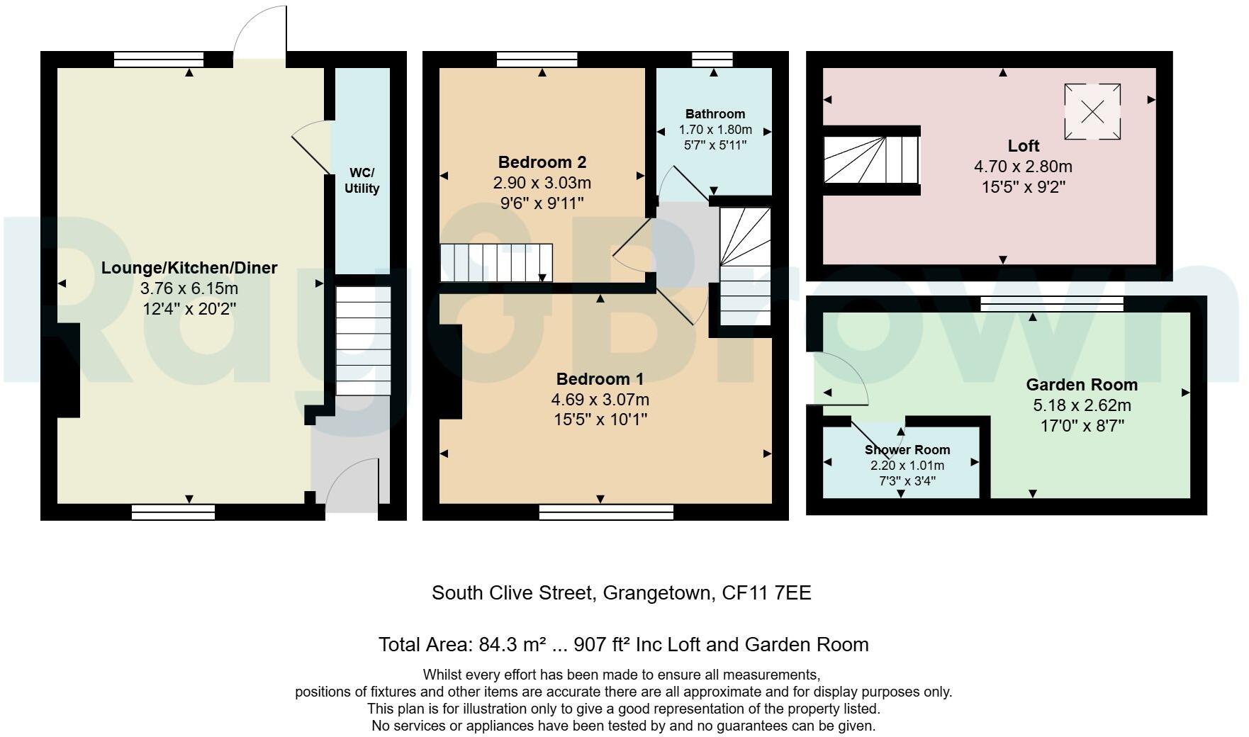 South Clive Street, Cardiff floorplan