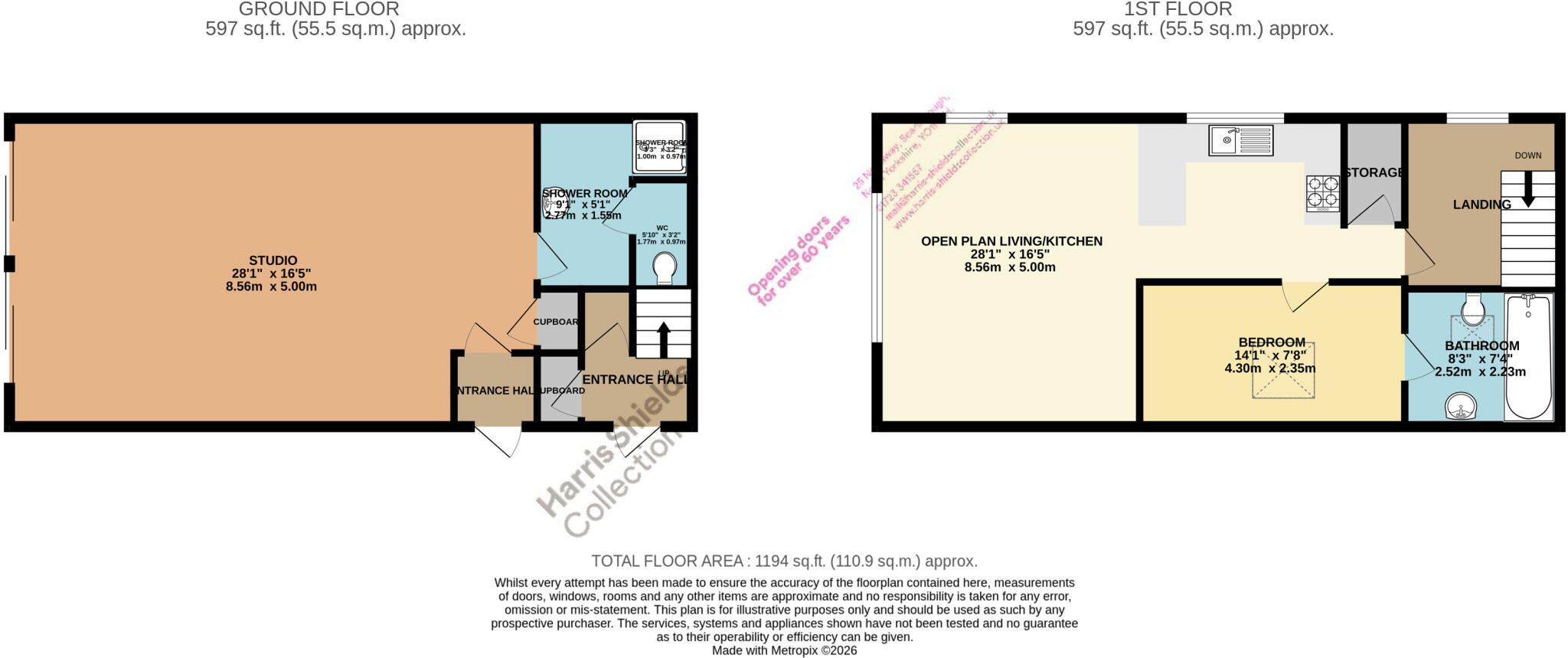 Rear Of 13 West Street, Scarborough, North Yorkshire, YO11 floorplan