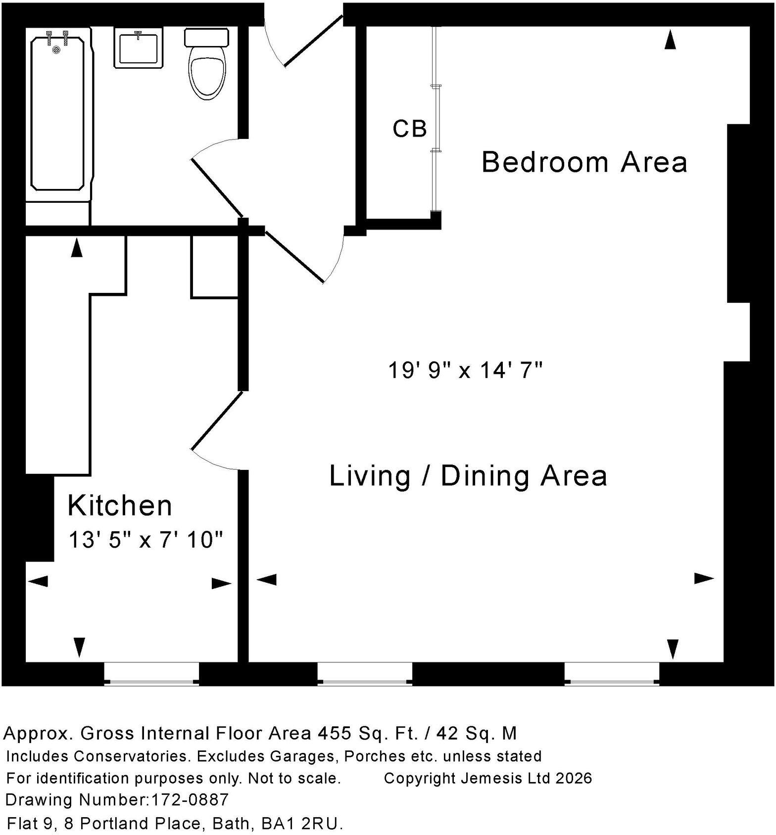 Portland Place, Bath floorplan