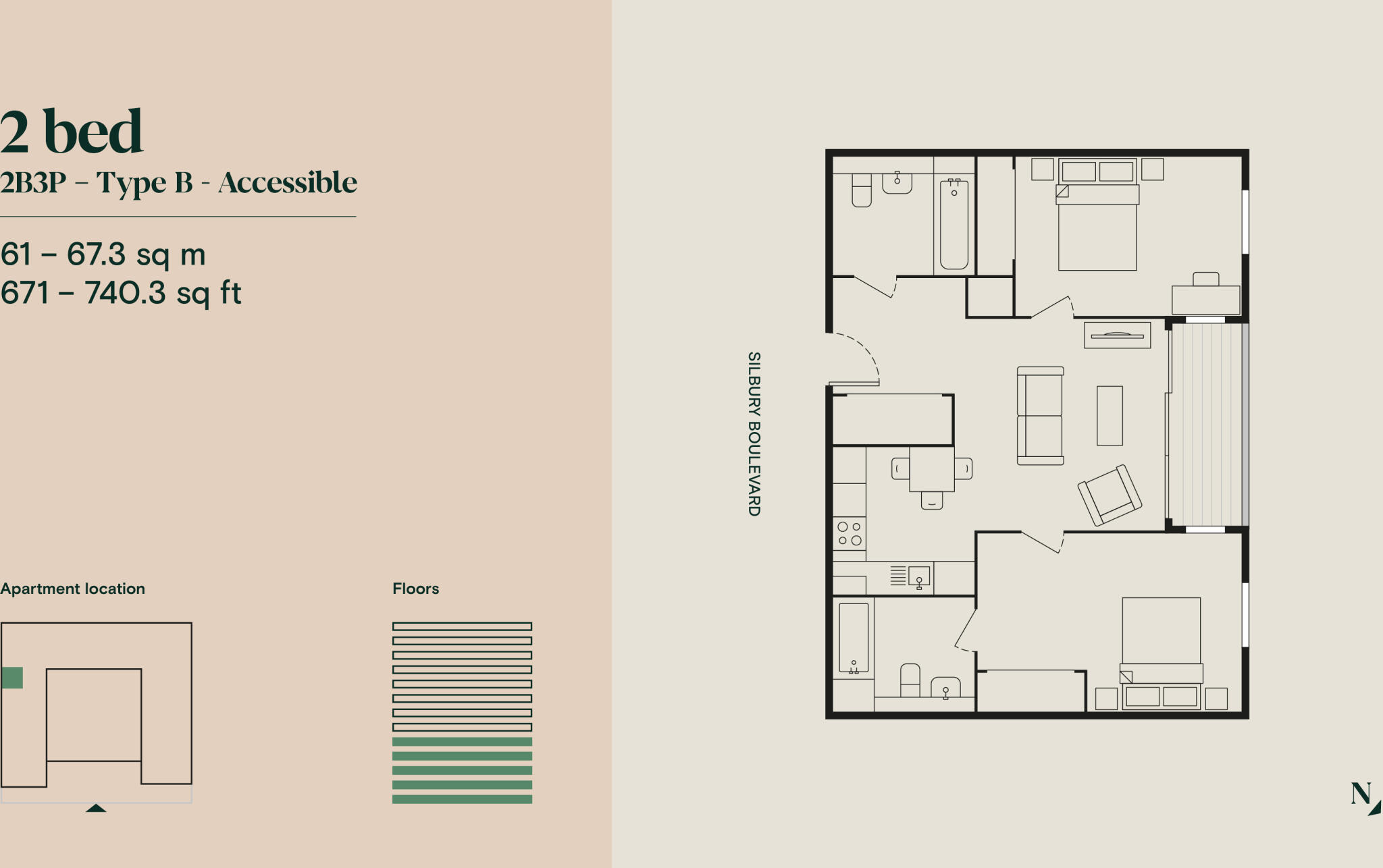 Arbour, 299 Silbury Boulevard MK9 floorplan