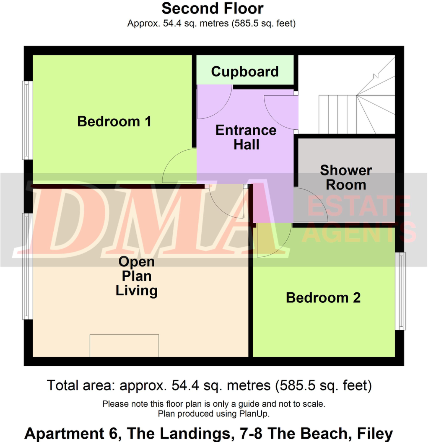 Apartment 6, The Landings 7-8 The Beach, Filey floorplan
