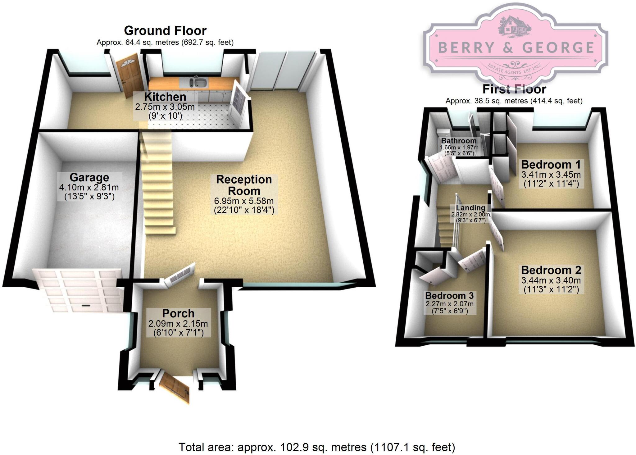 9 Llys Enfys, Gwernymynydd, Mold. CH7 5NB floorplan