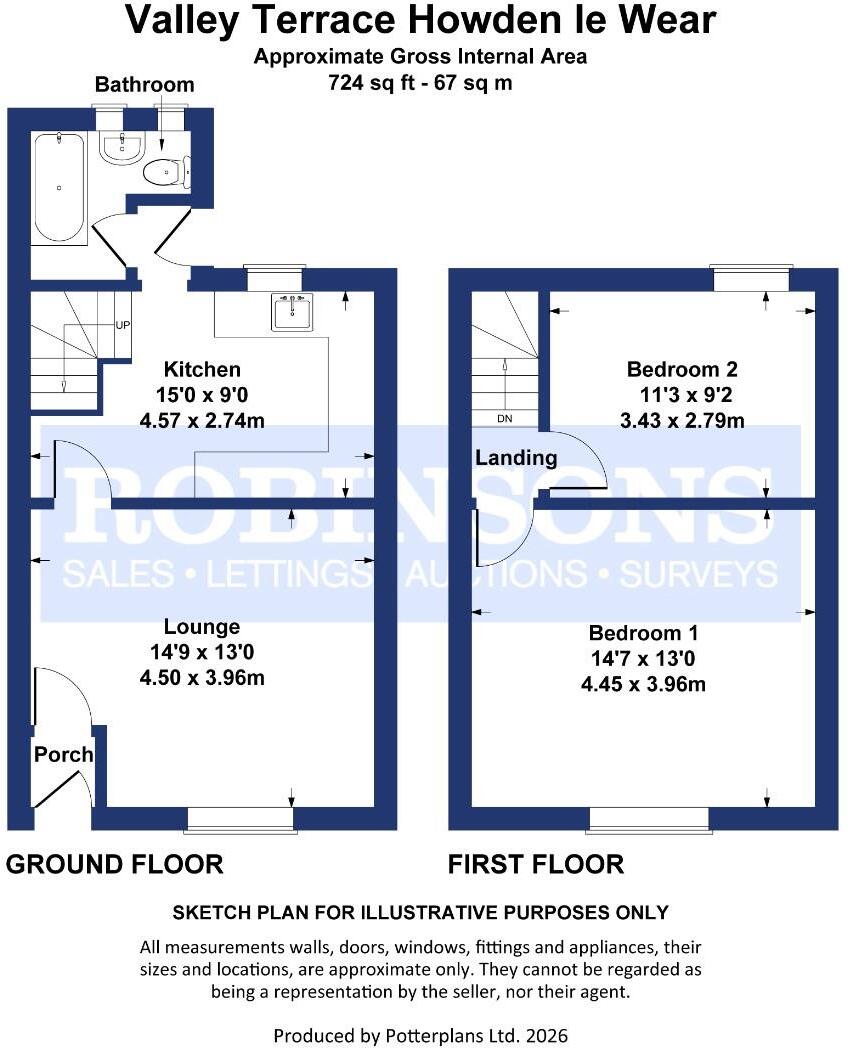 Valley Terrace, Howden Le Wear, Crook floorplan