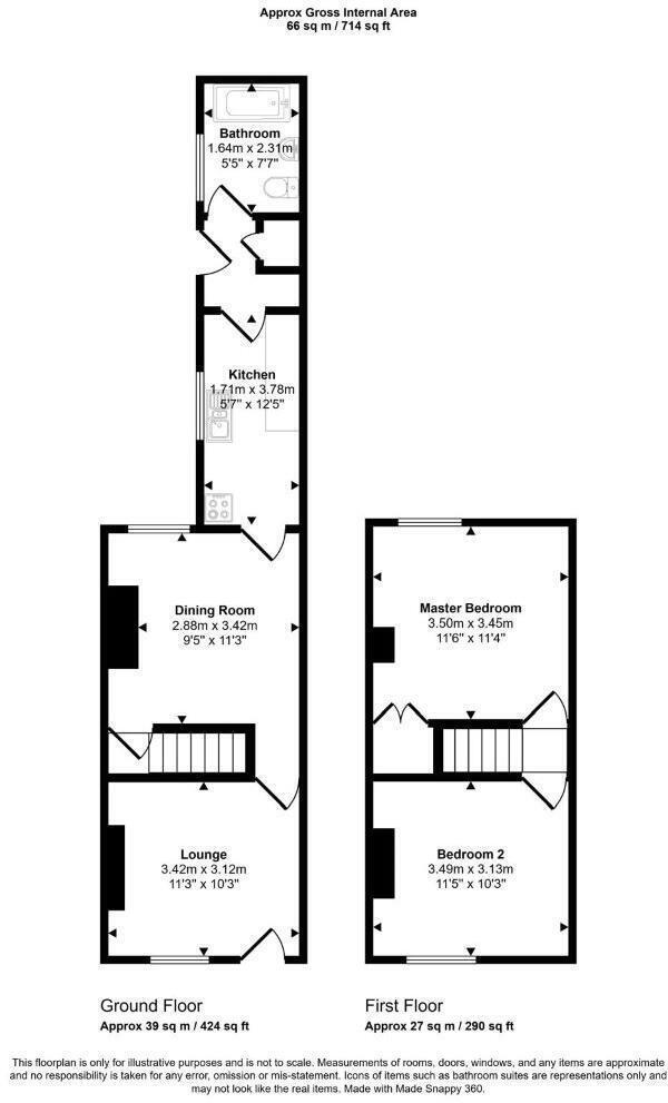 20 Fraser Street, Cobridge, Stoke-On-Trent, Staffordshire ST6 2DP floorplan