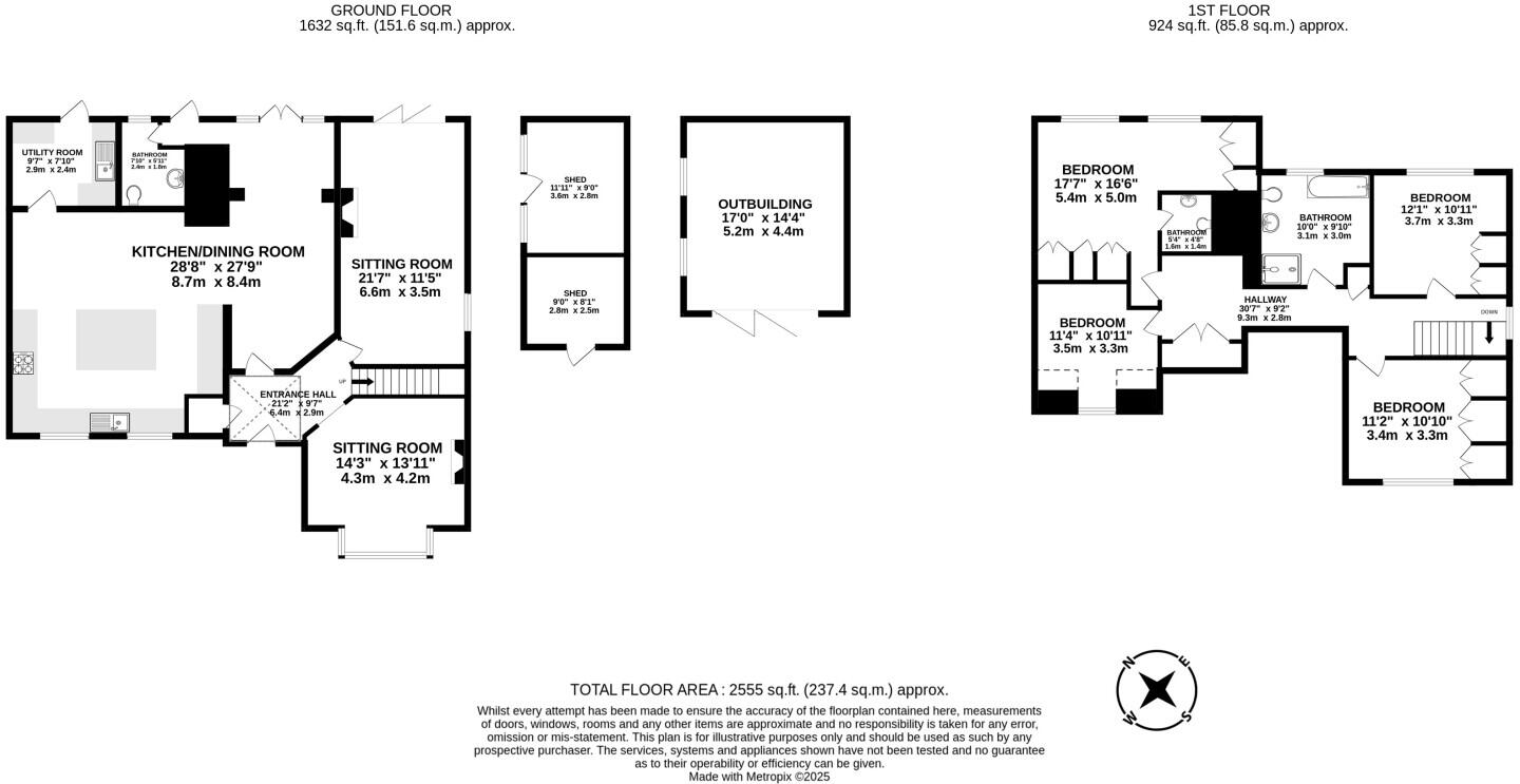 High Wych Lane, High Wych, Sawbridgeworth, Hertfordshire, CM21 floorplan