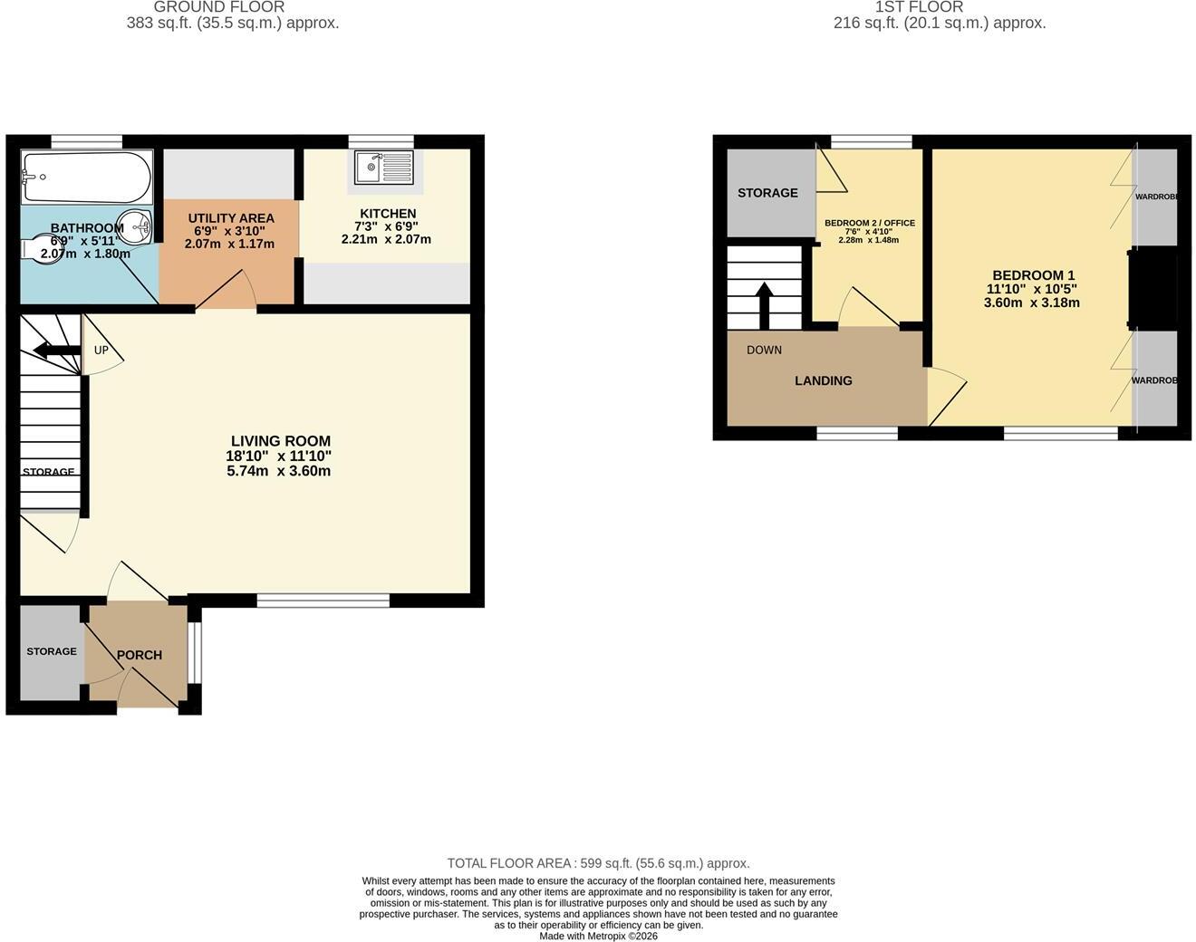 Merstow Cottages, Evesham floorplan