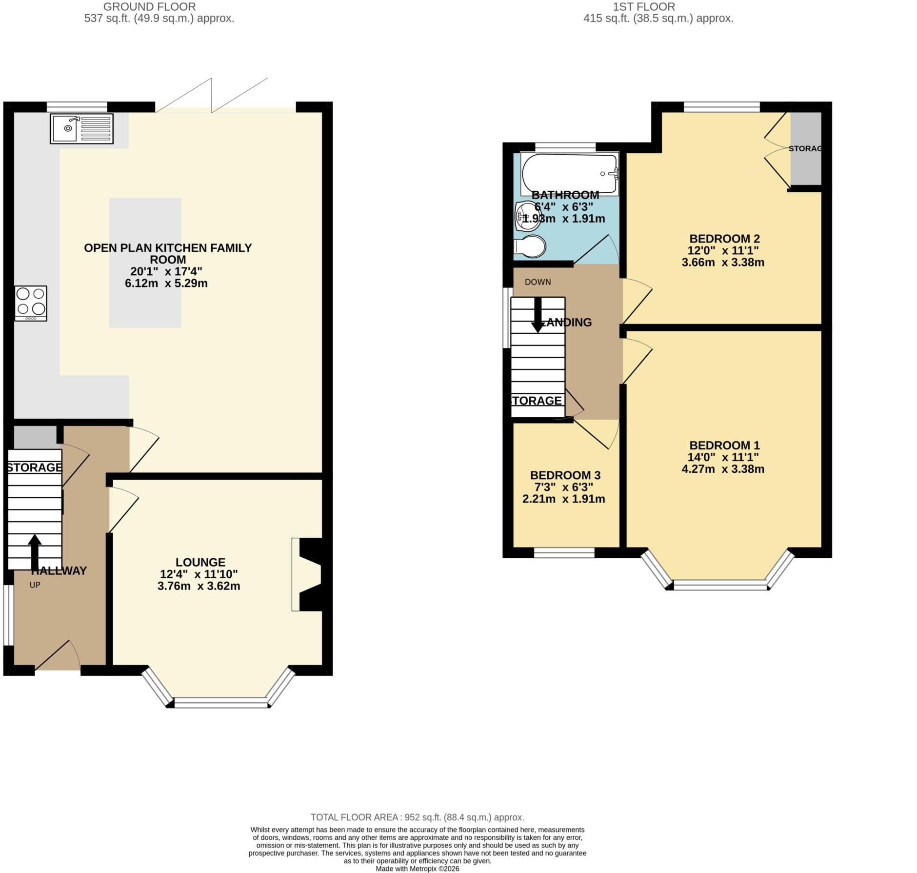 Anscot Avenue, Bebington floorplan