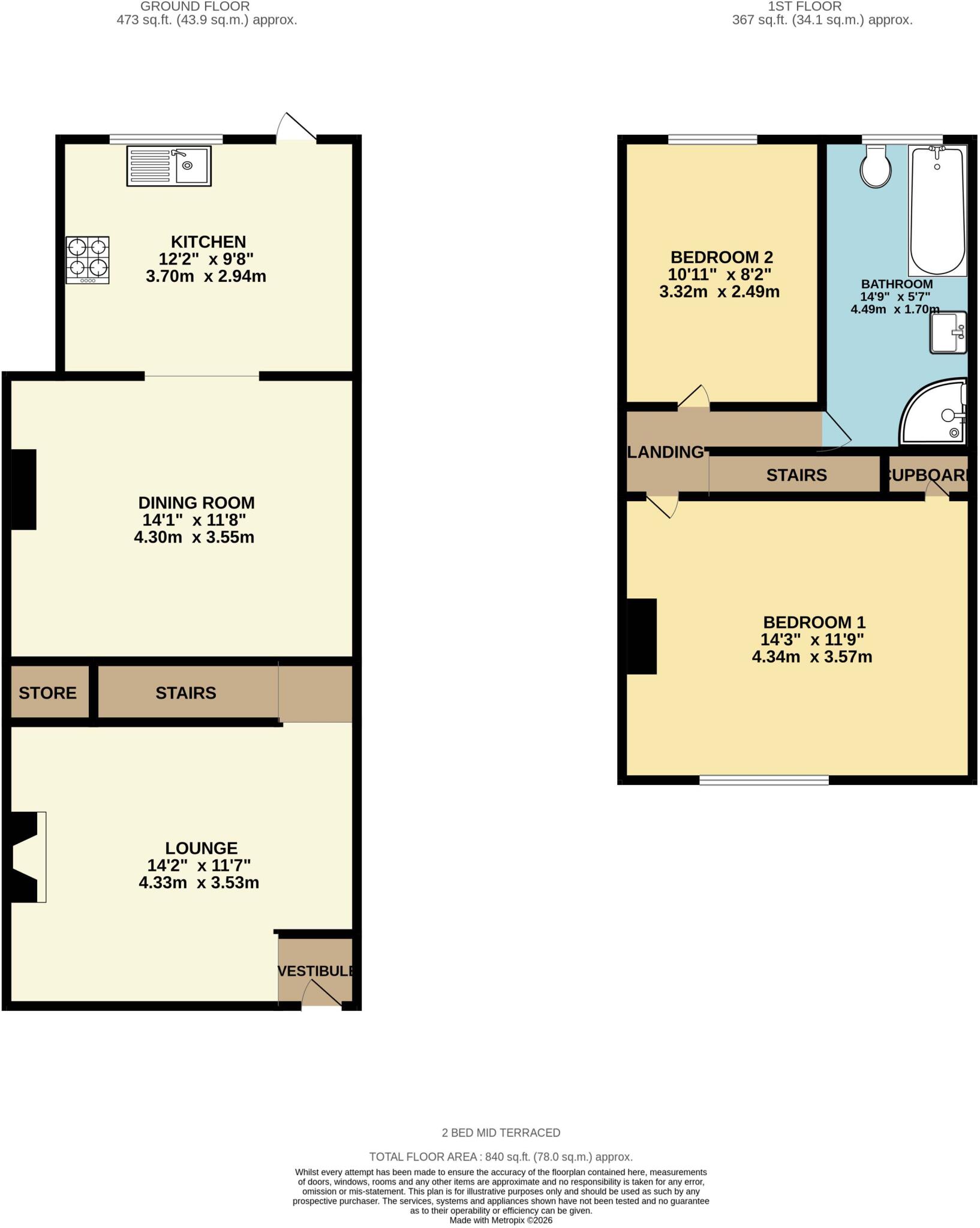 Middleton Road, Chadderton, Oldham, Greater Manchester, OL9 floorplan