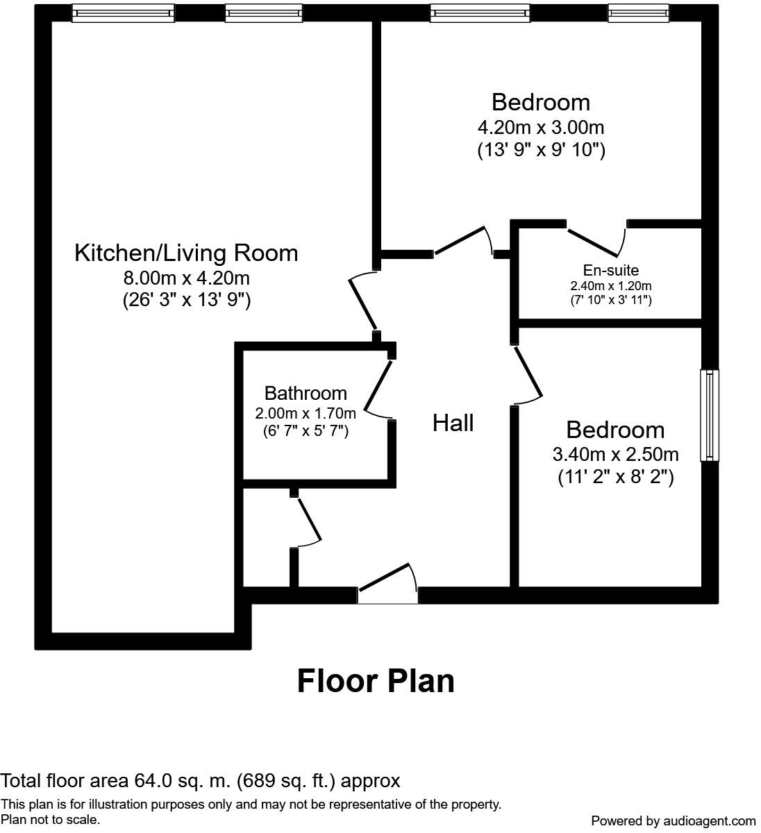 Hatters Court, LU1 floorplan