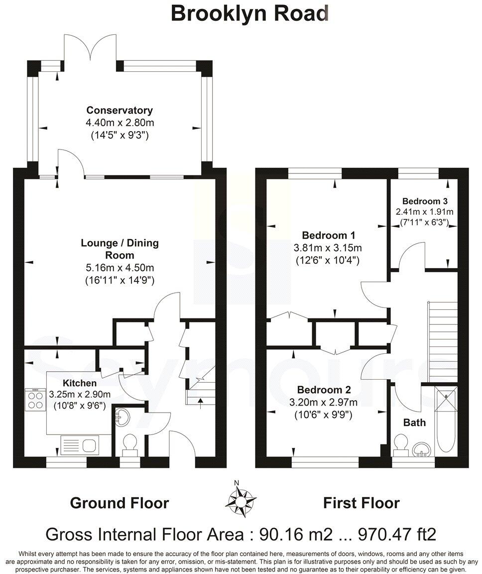Brooklyn Road, Woking, Surrey, GU22 floorplan