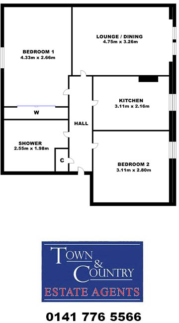 51, Castlefield Court, Millerston, G33 6NN floorplan