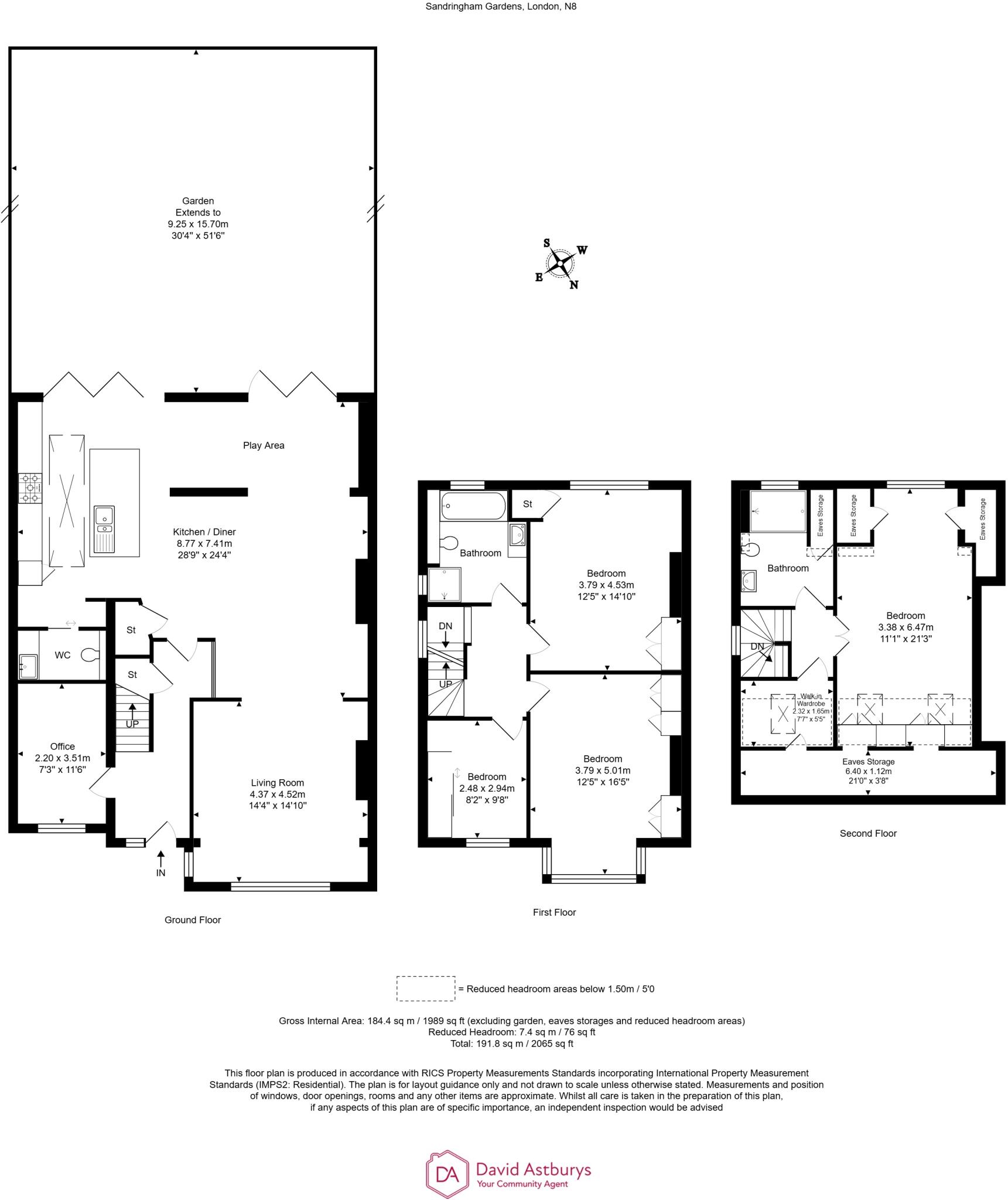 Sandringham Gardens, Crouch End N8 floorplan