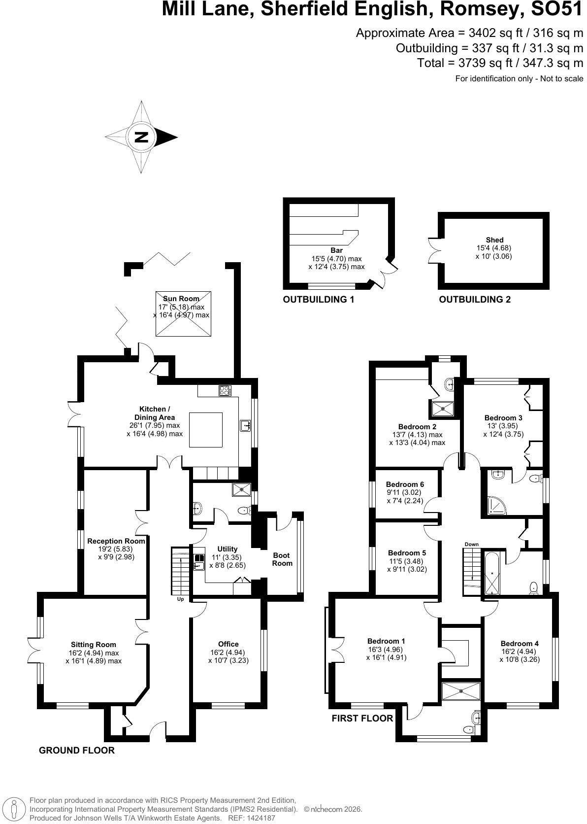 Mill Lane, Sherfield English, Romsey, Hampshire, SO51 floorplan